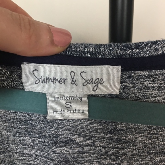 Blue Preppy long sleeve maternity sweater. Small - Picture 8 of 8